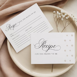 Pearls Recipe Card for the Bride to Be Informatiekaartje