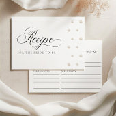Pearls Recipe Card for the Bride to Be Informatiekaartje