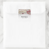 Pearls & Red Valentijn Love Jewels Elegant Chic Vierkante Sticker (Tas)