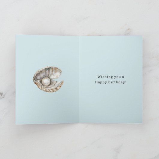 Pearls Shell Birthday  Kaart (Binnen)
