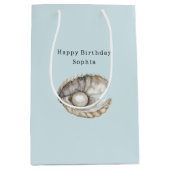 Pearls Shell Birthday  Medium Cadeauzakje (Voorkant)