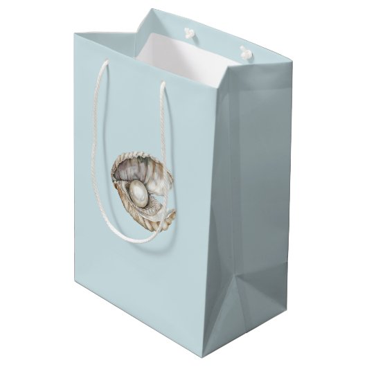 Pearls Shell Birthday  Medium Cadeauzakje (Achterkant Gekanteld)