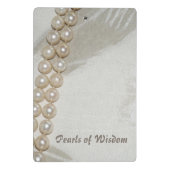 Pearls van Wisdom Elegant Mini Klembord (Achterkant)