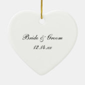 Pearls, Verloving van Ring en Blauw Lace Keramisch Ornament (Achterkant)