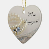 Pearls, Verloving van Ring en Blauw Lace Keramisch Ornament (Links)