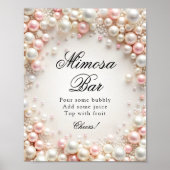 Pearls Vrijgezellenfeest Mimosa Bar Poster (Voorkant)