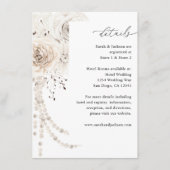 Pearls & White Floral Details Enclosure Kaart (Voorkant)