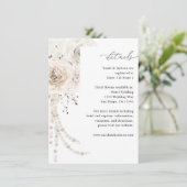 Pearls & White Floral Details Enclosure Kaart (Staand voorkant)