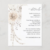 Pearls & White Floral - Gegevens (Voorkant)