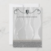 Pearls & White Silk Retirement Party Kaart (Achterkant)