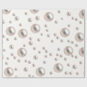 Pearlsa en Prosecco  Bruidscadeaufeestje Cadeaupapier (Vlak)