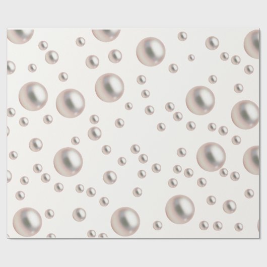 Pearlsa en Prosecco  Bruidscadeaufeestje Cadeaupapier (Vlak)