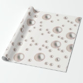 Pearlsa en Prosecco  Bruidscadeaufeestje Cadeaupapier (Uitgerold)