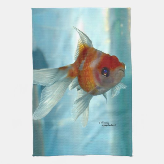 Pearlscale Goldfish Kitchen Towel Theedoek (Verticaal)