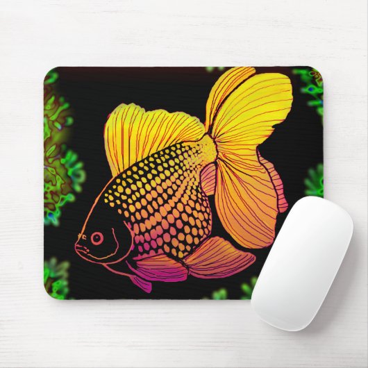 Pearlscale Goldfish Mousepad Muismat (Met muis)