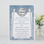 Pearly Blue - Foto (Huwelijksuitnodiging) Kaart (Staand voorkant)