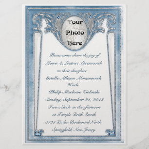 Pearly Blue - Foto (Trouw Uitnodiging) Kaart