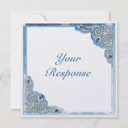 Pearly Blue (Huwelijksreactiekaart) Kaart (Achterkant)