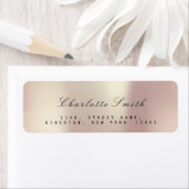 Pearly Champaign Roze Rose Blush Retouradres Etiket (Insitu)