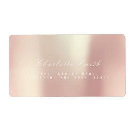 Pearly Champaign roze Rose Gold Blush ADDRESS Etiket