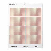 Pearly Champaign roze Rose Gold Blush ADDRESS Etiket (Full Sheet)