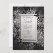 Pearly Opalescent Moody Glam Floral Wedding Kaart (Voorkant)