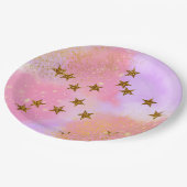 Pearly Pink & Gold Party Borden Papieren Bordje (Gekanteld)