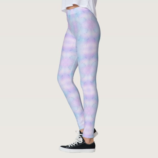 Pearly Psychedelic Pastel Lavender Blue Roze Leggings (Links)