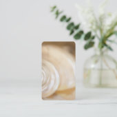 Pearly White Zee Shell Marine Natuur Visitekaartje (Staand voorkant)