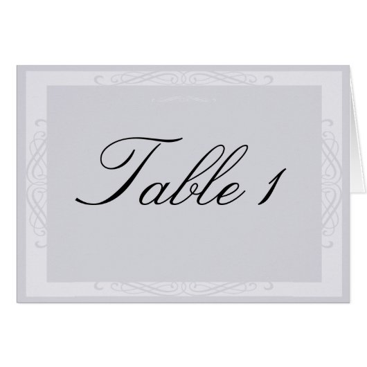Pearme White Elegance Table Number tentkaart (Voorkant Horizontaal)