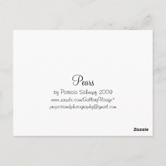 Pears Art Card Briefkaart (Achterkant)