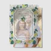 Pears Bees Botanical Floral Garden Vrijgezellenfee Vellum Uitnodigingen (Offset (Koppel))