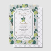 Pears Bees Botanische Bloementuin Bruidsdiner Vellum Uitnodigingen (Offset (Uitnodiging))