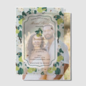 Pears Bees Botanische Bloementuin Bruidsdouche Vellum Uitnodigingen (Offset (Koppel))