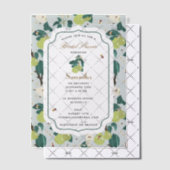 Pears Bees Botanische Bloementuin Bruidsdouche Vellum Uitnodigingen (Offset (Uitnodiging))