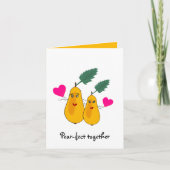 Pears couple for Valentine’s Day Feestdagen Kaart (Voorkant)
