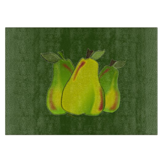 PEARS Pear Fruits Glass Snijplank (Voorkant)