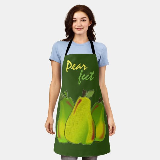 PEARS Perfect hand-getekende kunst Schort (Gedragen)