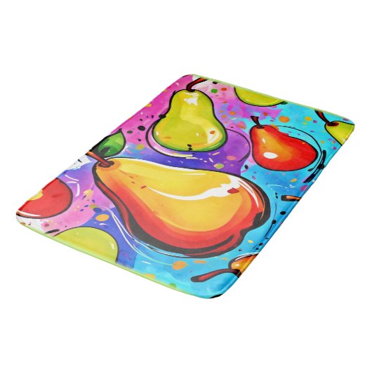 Pears Pop Art Badmat (Gekanteld)