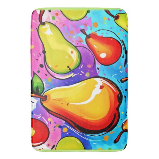 Pears Pop Art Badmat (Voorkant Verticaal)