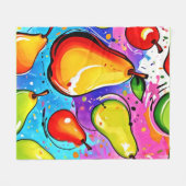 Pears Pop Art Fleece Deken (Voorkant (Horizontaal))