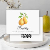 Pears QR Code Bridal Shower Registry Informatiekaartje
