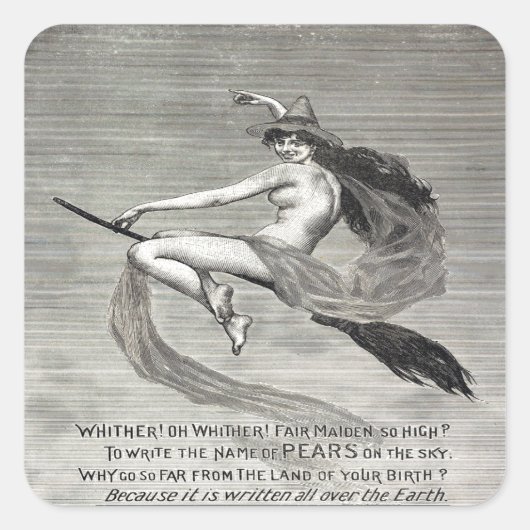 Pears Soap Witch Vierkante Sticker (Voorkant)