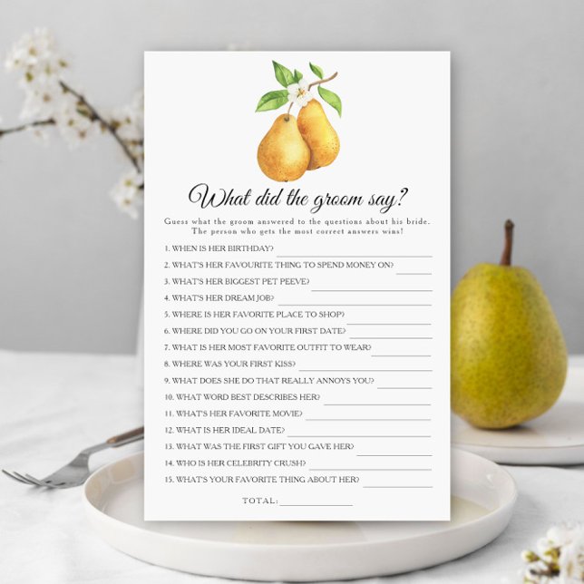 Pears Vrijgezellenfeest Wat zei de bruidegom? (Creator heeft geüpload)