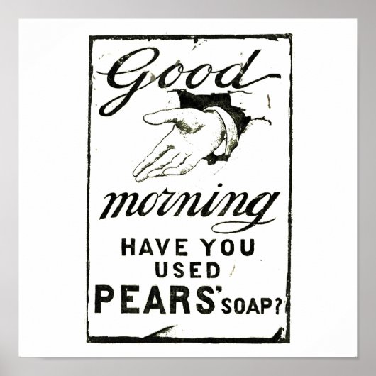 PEARS-ZEEP ADVERT - Circa 1895 Poster (Voorkant)