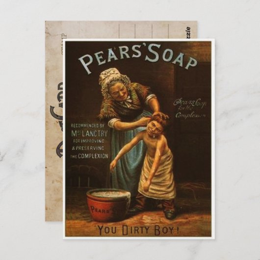 Pears Zeep Briefkaart (Voorkant / Achterkant)