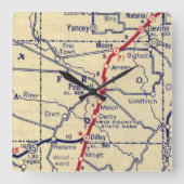 Pearsall TX overzicht Vierkante Klok (Voorkant)