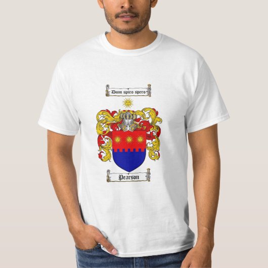 Pearson Family Crest - Pearson Coat of Arms T-shirt (Voorkant)
