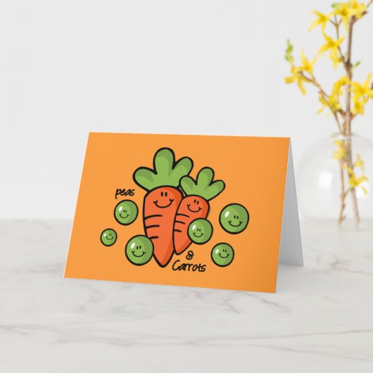Peas And Carrots Kaart (Gele Bloem)