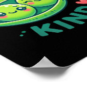 Peas Be Kind beroemd gemaakt door Funny Pea Pun Poster (Hoek)